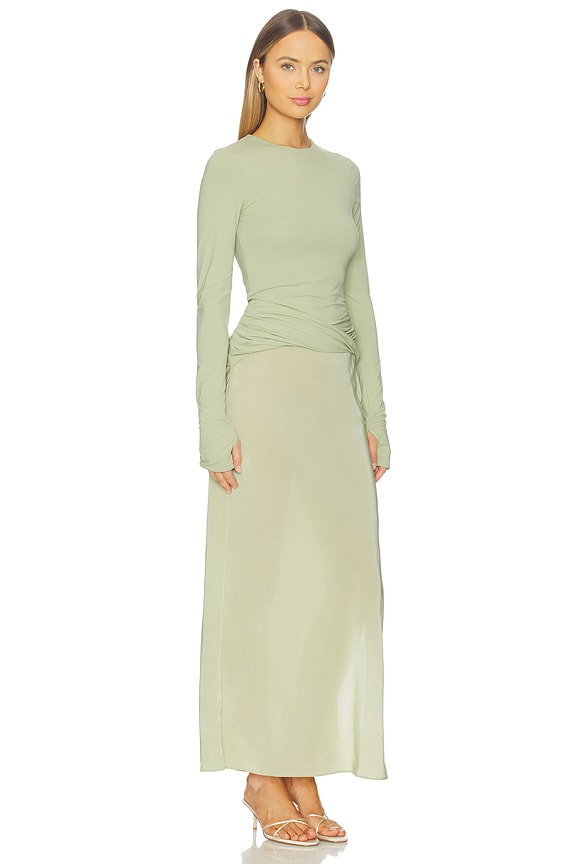 view 2 of 3 Milesi Twist Gown in Moss