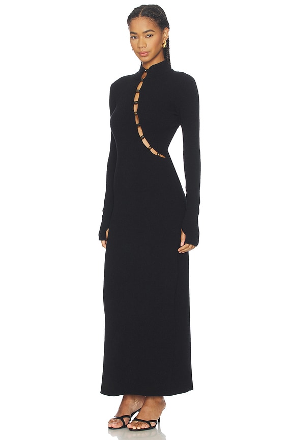 view 2 of 4 Chiara Beaded Long Sleeve Dress in Black