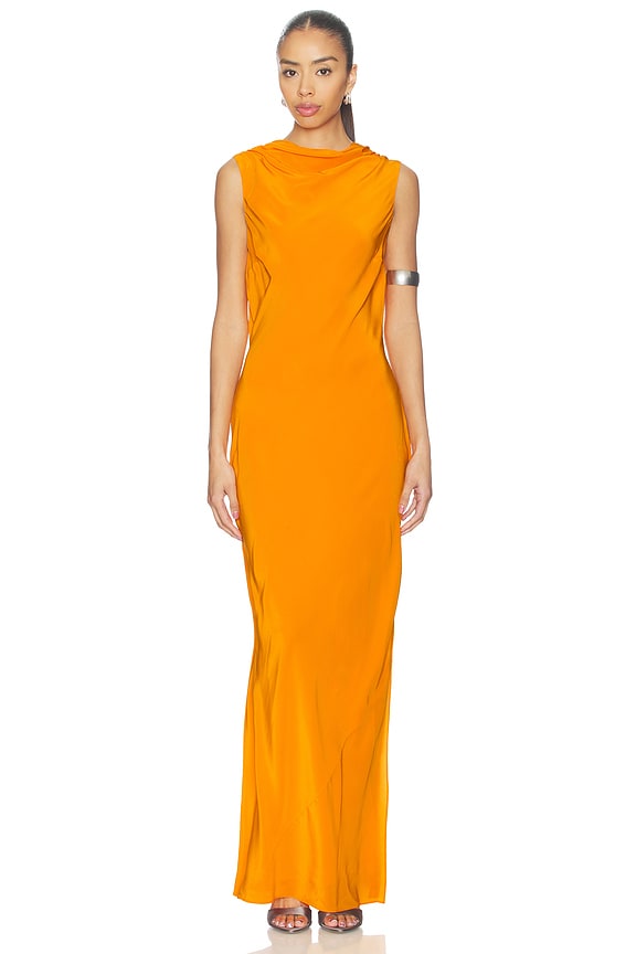 view 2 of 4 Isla Cowl Back Gown in Orange