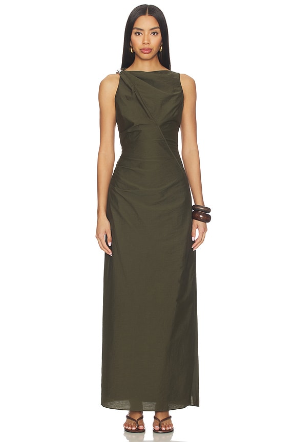 view 1 of 4 Sorel Maxi Dress in Dark Olive
