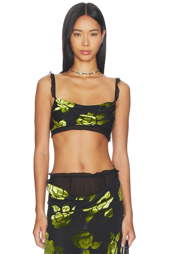 view 1 of 5 Roxane Bralette Top in Cloud Green