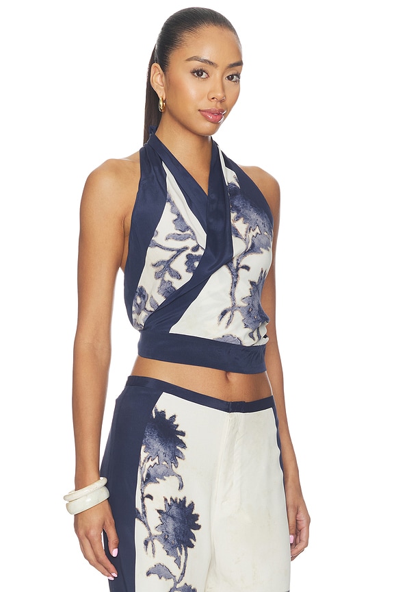 view 2 of 4 Phillipa Halter Scarf Top in Eira Midnight