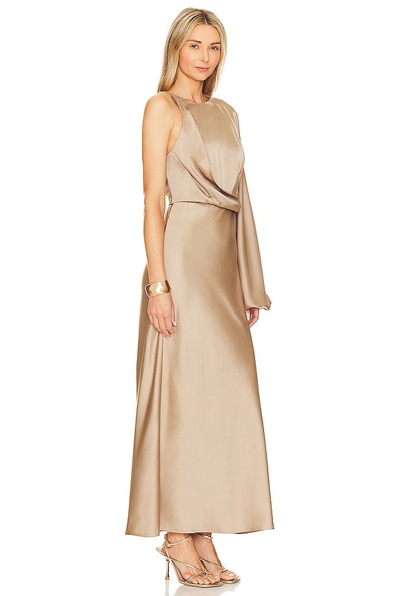 view 2 of 3 Alessia One Shoulder Dress in Latte