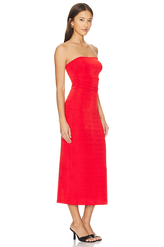 view 2 of 3 Bella Strapless Dress in Red