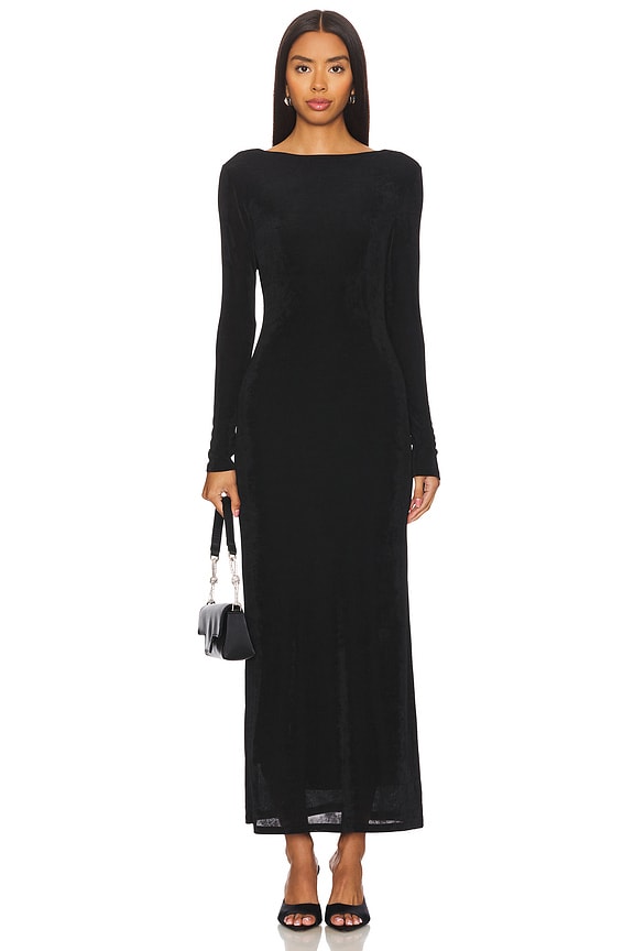 view 2 of 3 LUNA LONG SLEEVE 원피스 in Black