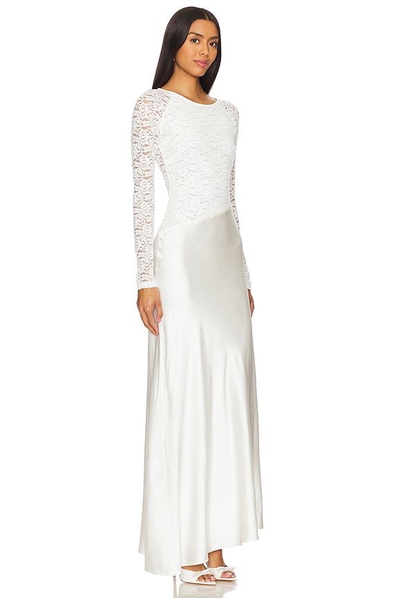 view 2 of 3 Sofiya Long Sleeve Maxi Dress in Bone