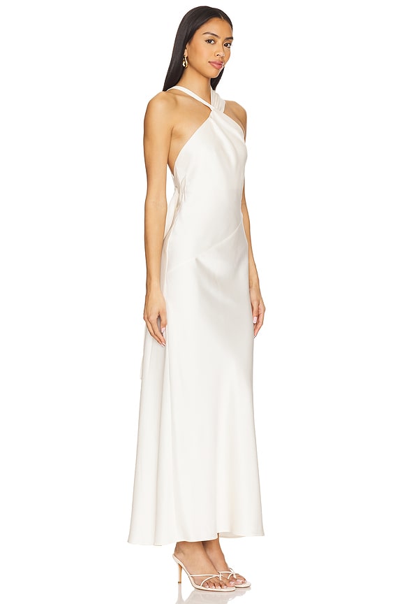view 2 of 3 Lucile Draped Maxi Dress in Bone