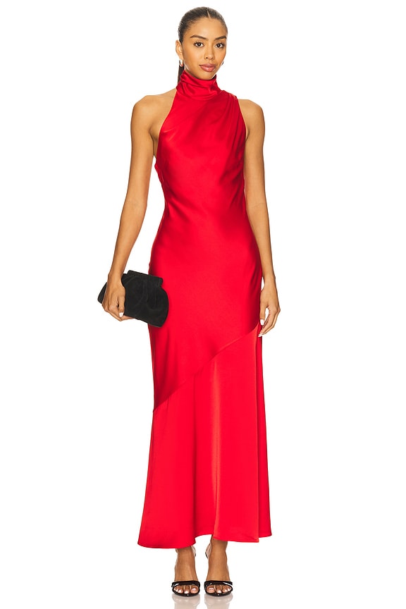 view 2 of 4 ROBE MAXI NADIA in Cherry