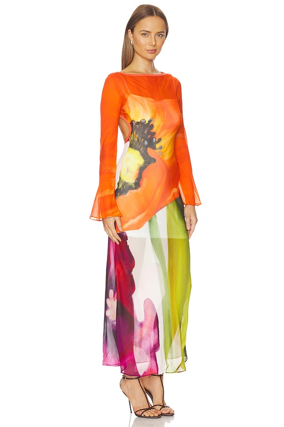 view 2 of 4 VESTIDO AUGUST in Poppy Botanic