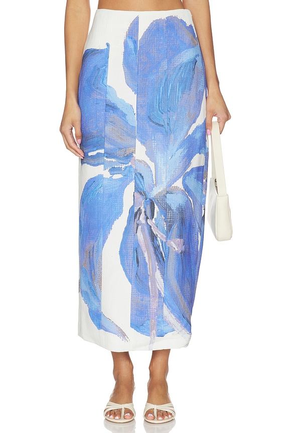 view 1 of 6 Rumi Midi Skirt in Spliced Bloom