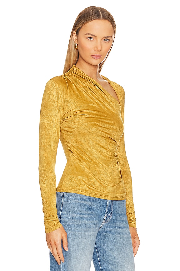 view 2 of 5 TOP MANGA LARGA MAEVI in Dark Gold