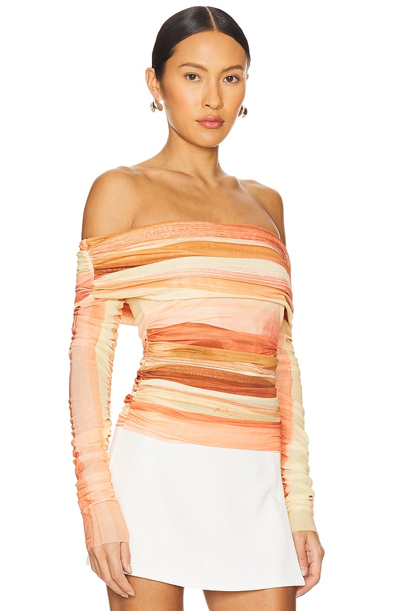 view 2 of 4 Mattie Long Sleeve Top in Sherbet Stripe