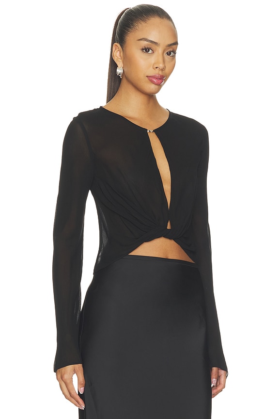 view 2 of 5 Yeirah Long Sleeve Top in Black