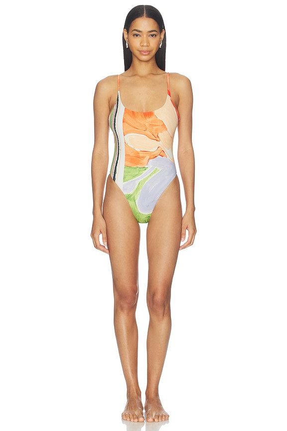 view 1 of 5 MAILLOT DE BAIN ENID in Stamped Poppy