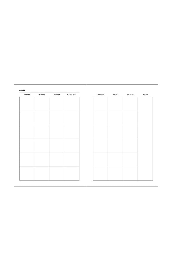 view 2 of 5 Undated Weekly Planner Insert Sunday 6 Ring in 