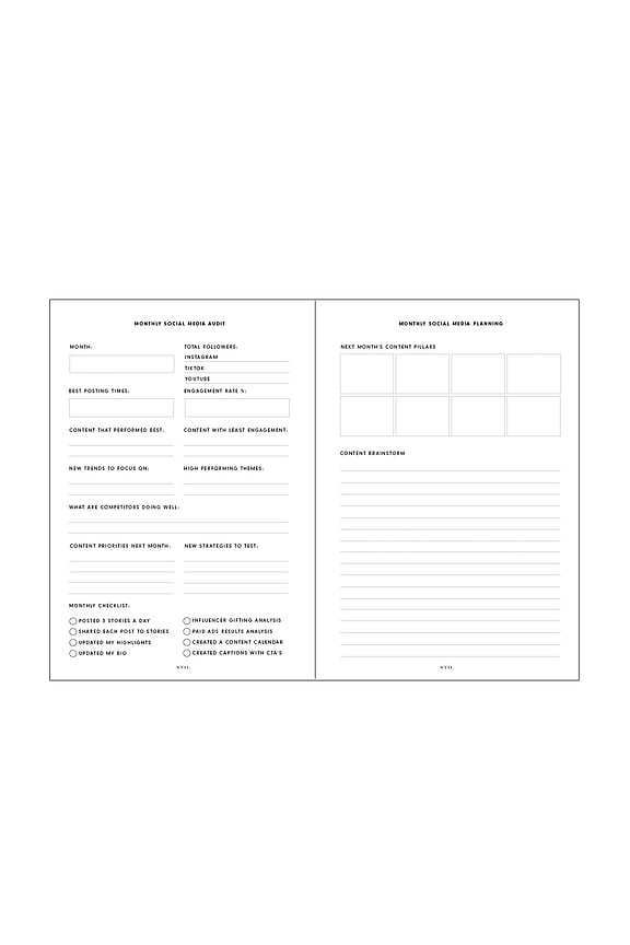 view 2 of 5 Social Media Planner Insert 6 Ring in 