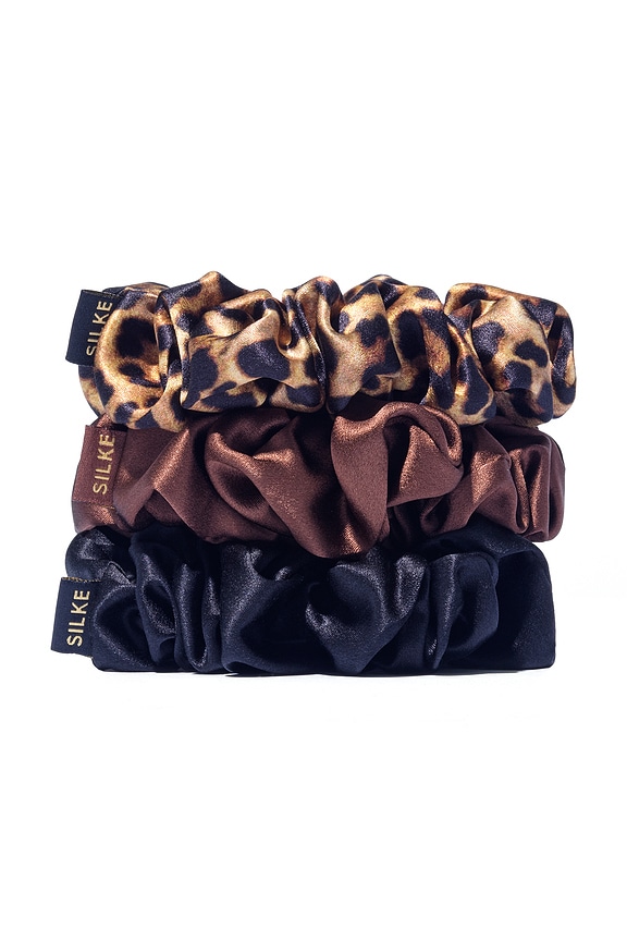 view 2 of 2 Hair Scrunchies in Leopard Tonal