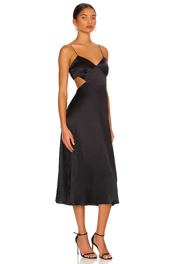 view 2 of 3 ROBE MI-LONGUE IRINA in Black