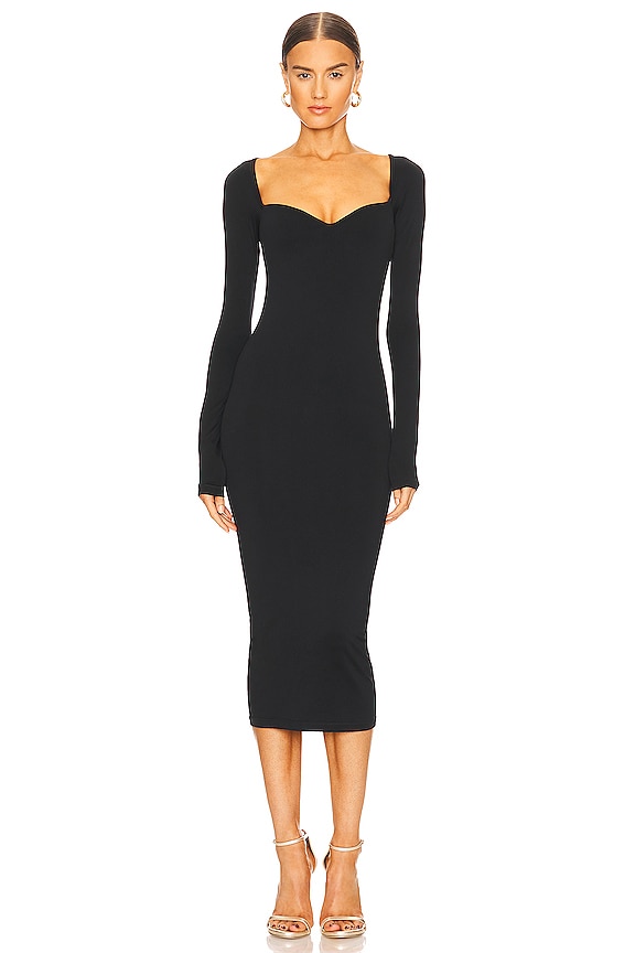 view 1 of 3 ROBE MI-LONGUE LUBOS in Black