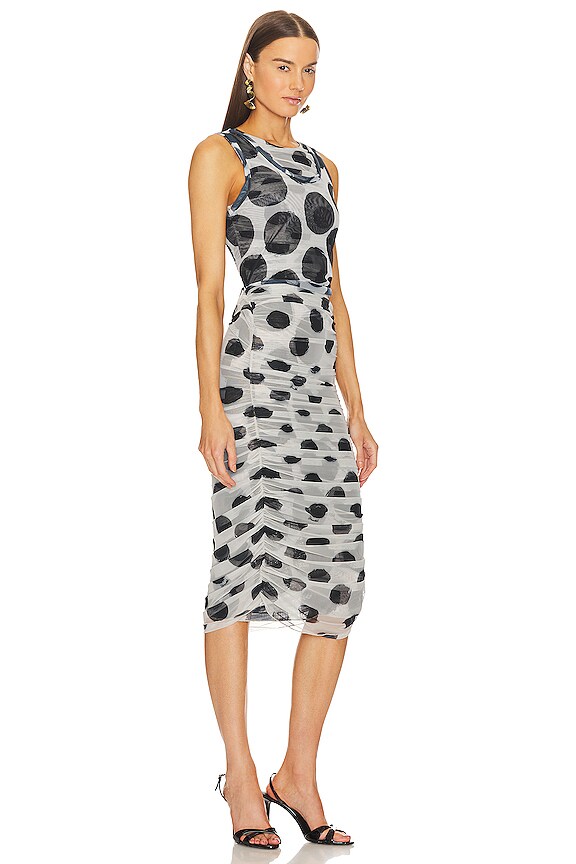 view 2 of 3 ROBE CIELO in Macadamia & Black Dot Print