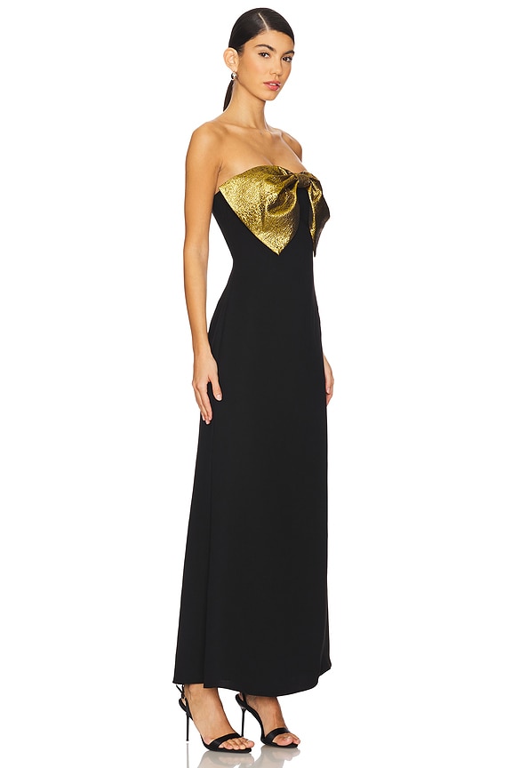 view 2 of 4 ПЛАТЬЕ DALI CREPE in Black & Star Gold