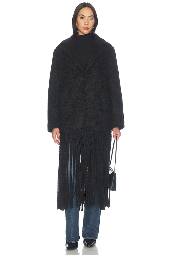view 2 of 4 Vero Fringe Coat in Black