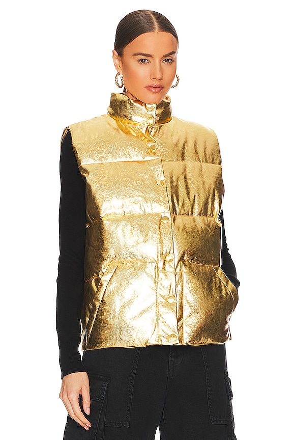 view 2 of 5 CHALECO AZUR VEGAN LEATHER in Star Gold