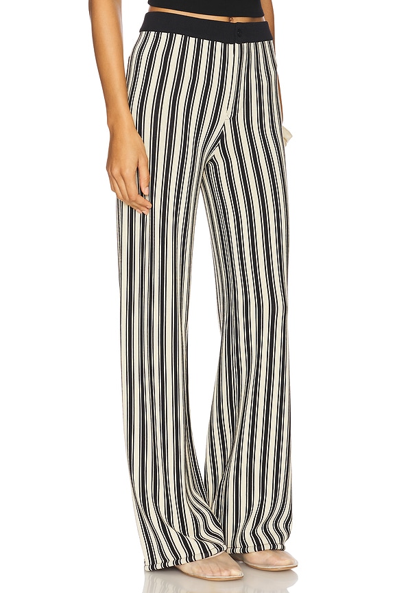 view 2 of 6 Jabber Pant in Black/rice Flour Stripe