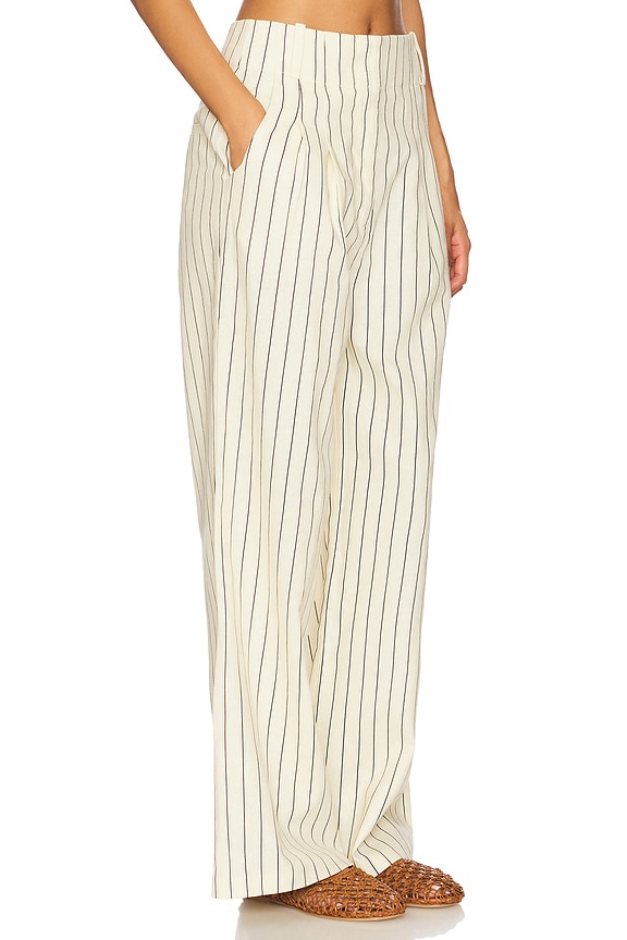 view 2 of 6 PANTALON BLOO in Cream Pinstripe