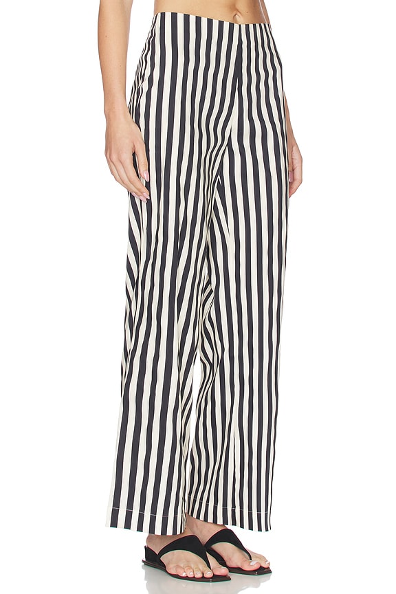 view 2 of 6 PANTALON PIA POPLIN in Black & White Stripe