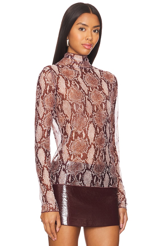 view 2 of 4 WENDEL MESH 탑 in Snake Print