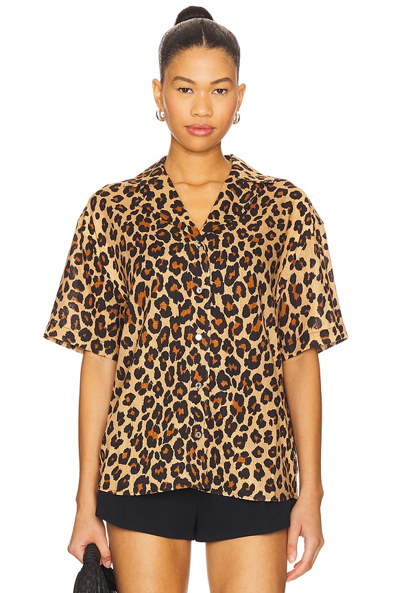 view 2 of 5 Bia Linen Camp Shirt in Leopard