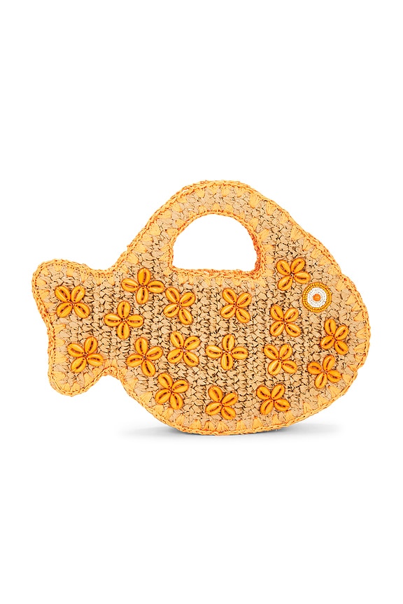 view 1 of 4 BOLSO CON ASA SUPERIOR PUKA FISH in Natural & Orange