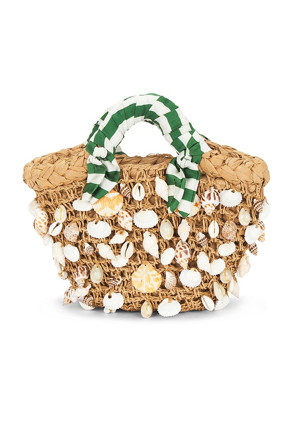 view 2 of 4 BOLSO TOTE SHELLY in Natural & Green Stripe