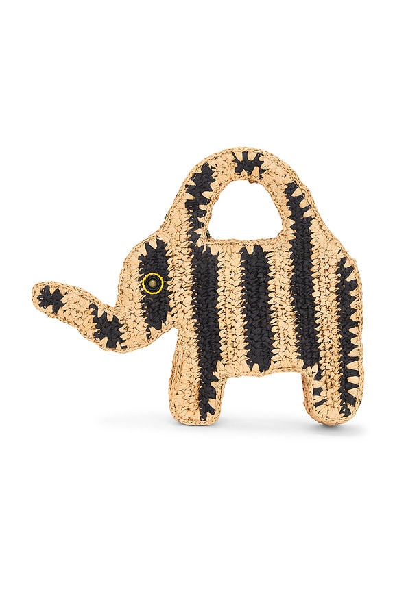 view 2 of 4 BOLSO CON ASA SUPERIOR ELEPHANT in Black & Natural Strip