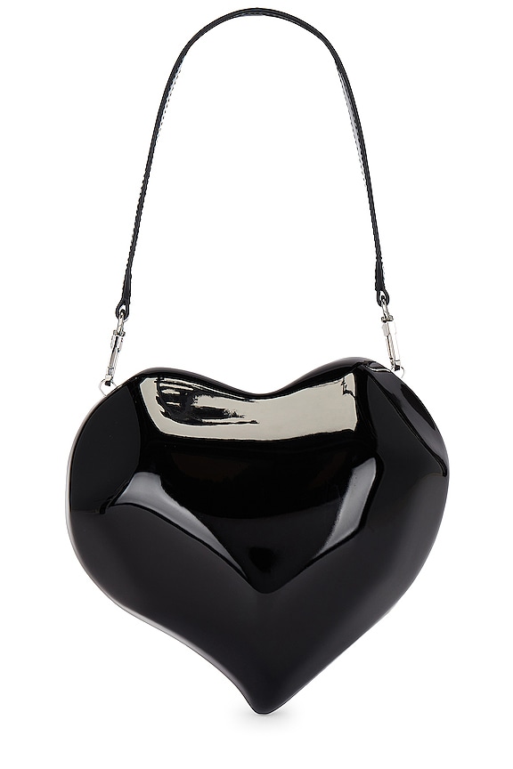 view 2 of 5 Molded Heart Bag in Black