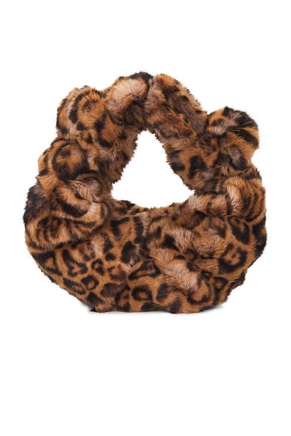 view 2 of 4 Cheetah Faux Fur Lopsy Bag in Cheetah Scramble