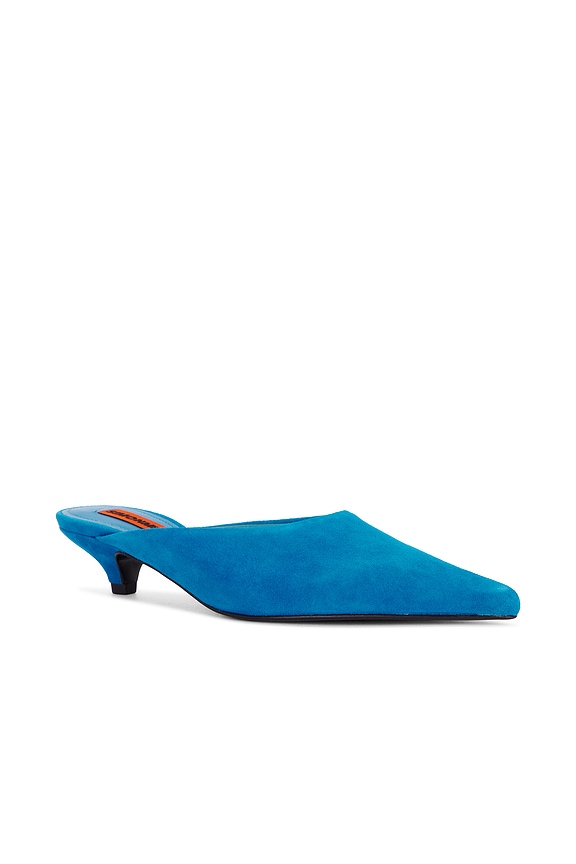 view 2 of 5 ESCARPIN SUEDE ARROW MULE  in Aqua Blue