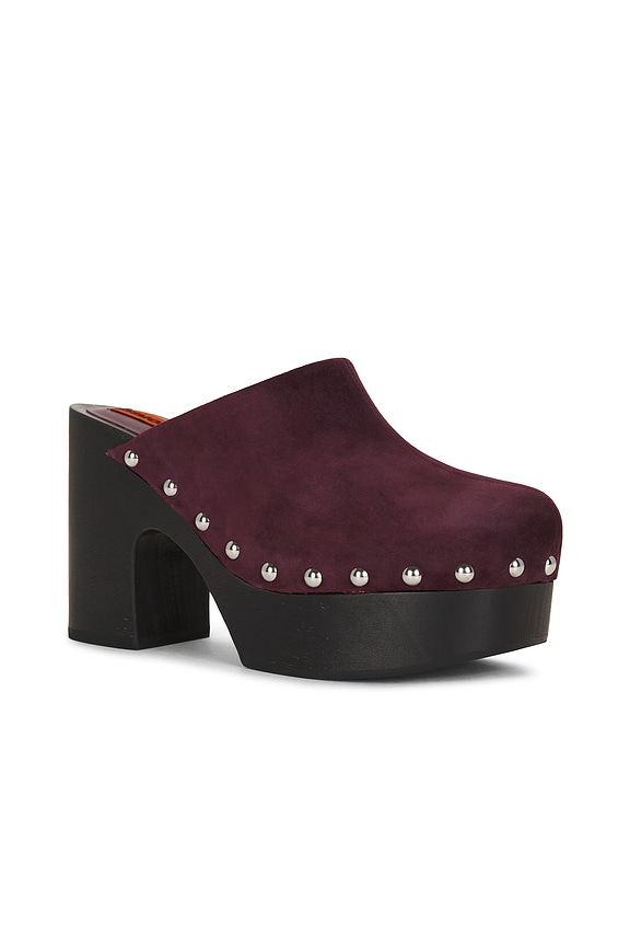 view 2 of 5 Suede Sol Platform Clog in Bordeaux