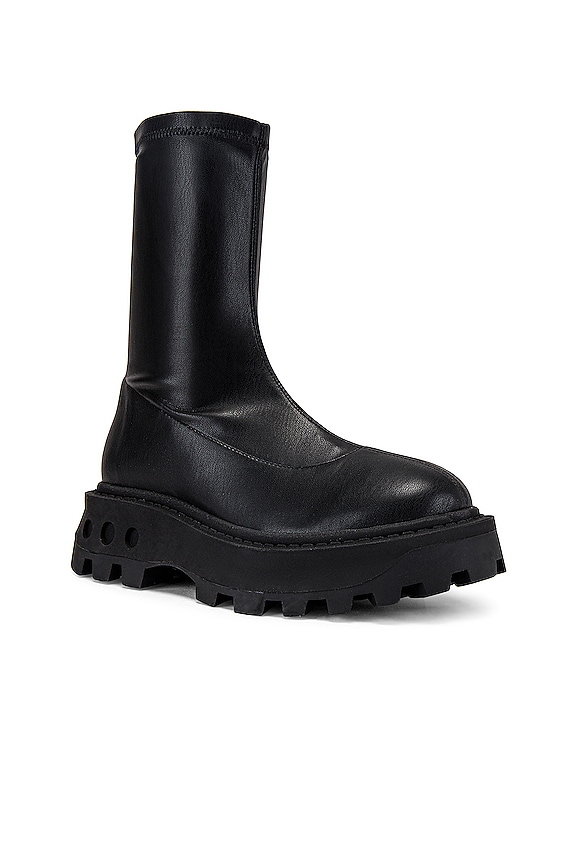 view 2 of 5 Faux Leather Scrambler Boot in Black