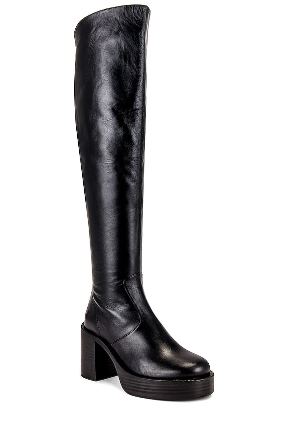 view 2 of 5 Over Knee Low Raid Boot in Black