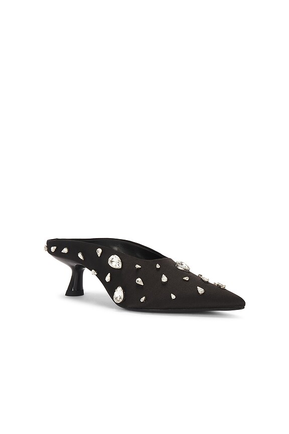 view 2 of 5 PANTUNFLA TEARDROP CRYSTAL POINTED GALA in Black & Clear