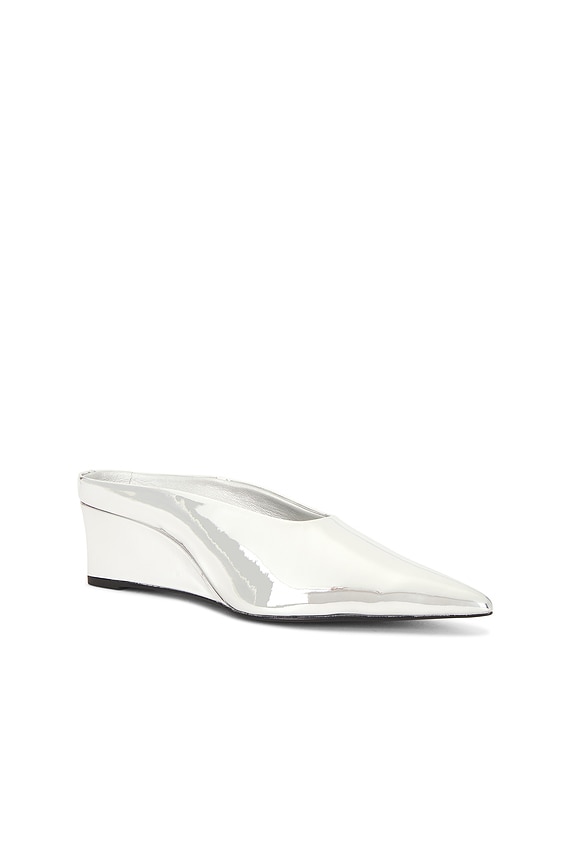 view 2 of 5 Pointed Gala Wedge Pump in Silver
