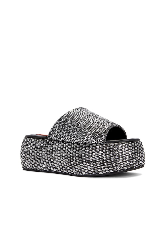 view 2 of 5 CLOUDY PLATFORM 샌들 in Black & Silver