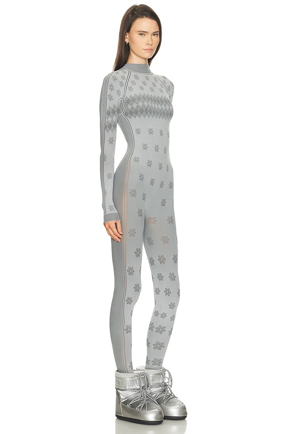 view 2 of 4 КОМБИНЕЗОН С ВЫСОКИМ ВОРОТНИКОМ SKIMS FIRST LAYERS in Mirror Winter Fairisle