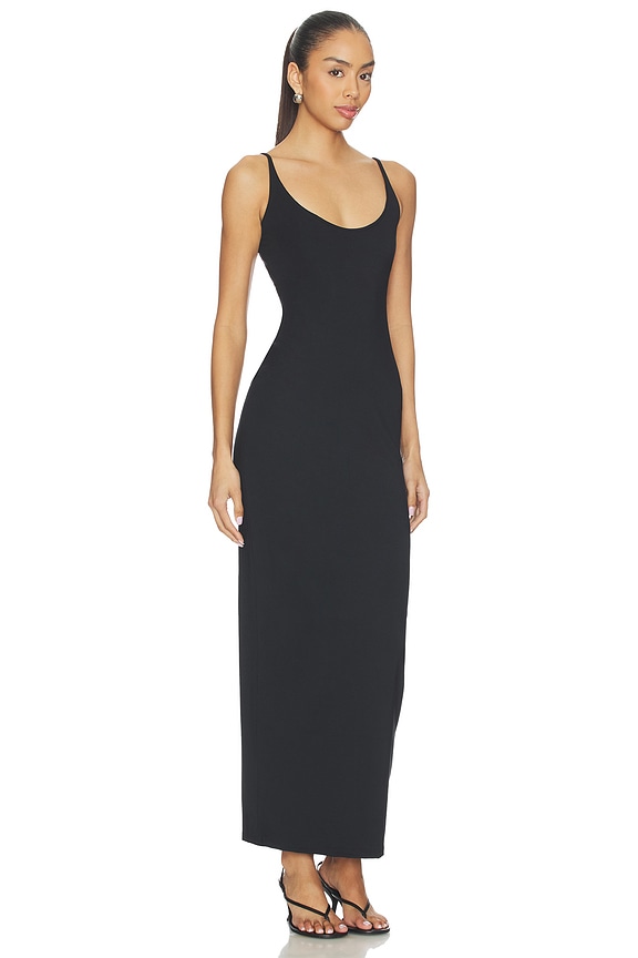 view 2 of 3 Smooth Layers Skimpy Strap Maxi Dress in Obsidian