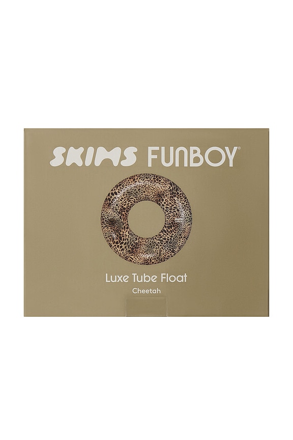 view 2 of 3 X FUNBOY Logo Embossed Tube Float in Cheetah Skin Print