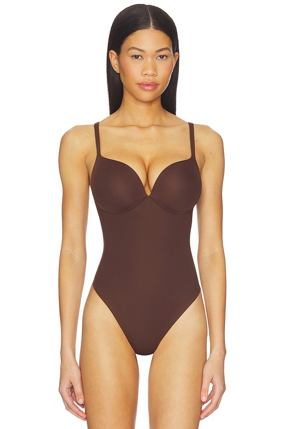 view 2 of 5 Ultimate Body Shapewear Push-up Thong Bodysuit in Cocoa