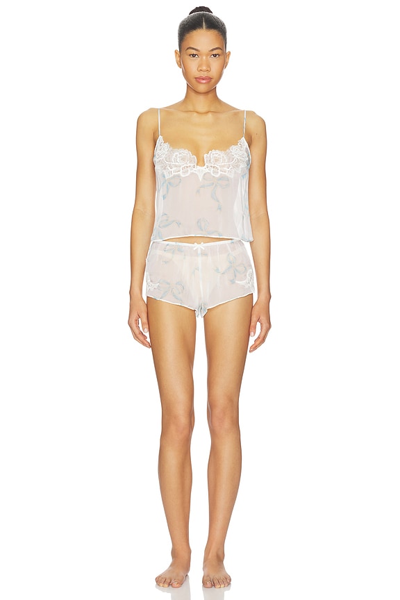 view 1 of 3 CONJUNTO PIJAMA in Ivory Pearl Bows Print