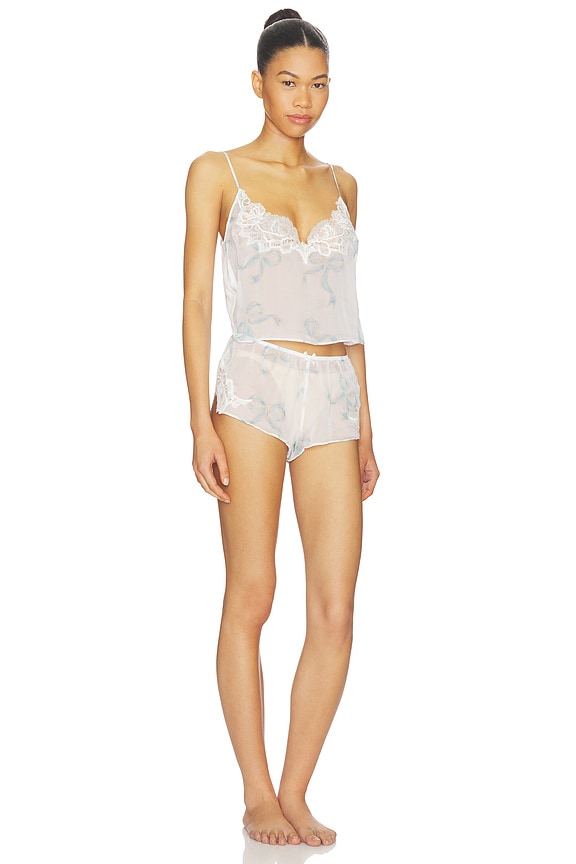 view 2 of 3 CONJUNTO PIJAMA in Ivory Pearl Bows Print